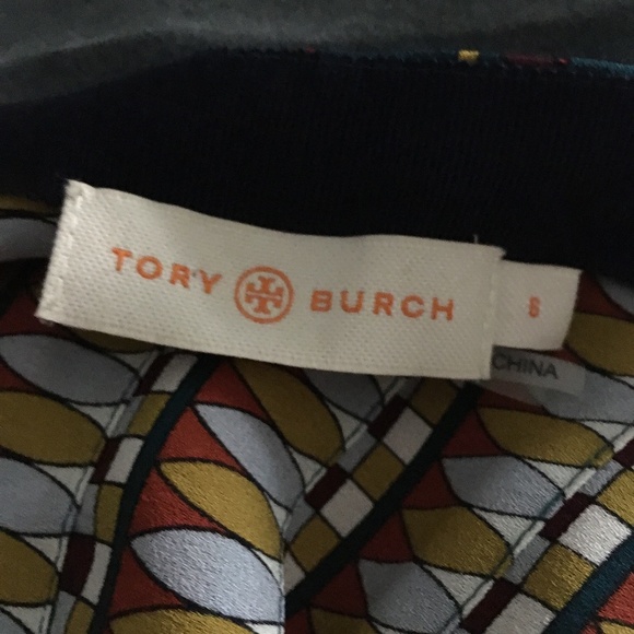 TORY BURCH Silk Pleated Print Skirt Sequin Waistband 6 - Picture 6 of 7